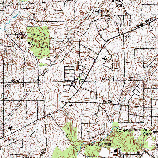 Topographic Map of Bethel Church, GA
