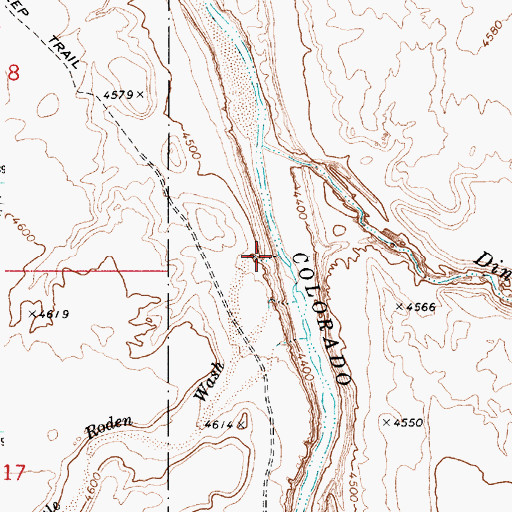 Topographic Map of Little Roden Wash, AZ