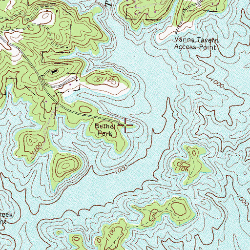 Topographic Map of Bethel Park, GA