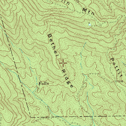 Topographic Map of Bethel Ridge, GA