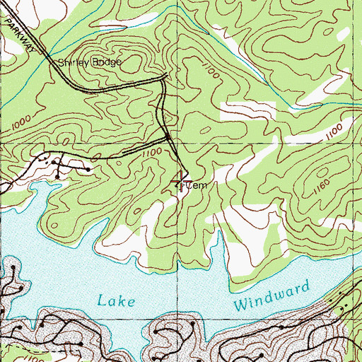 Topographic Map of Bethlehem Cemetery, GA