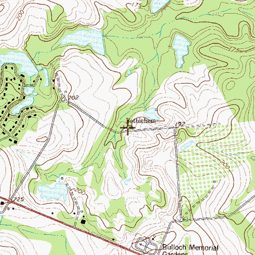 Topographic Map of Bethlehem Church, GA
