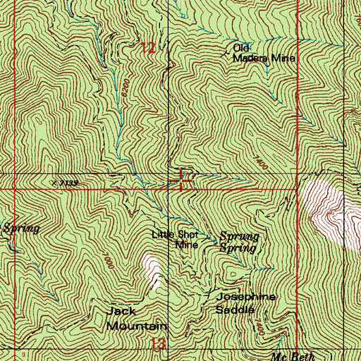 Topographic Map of Little Shot Mine, AZ