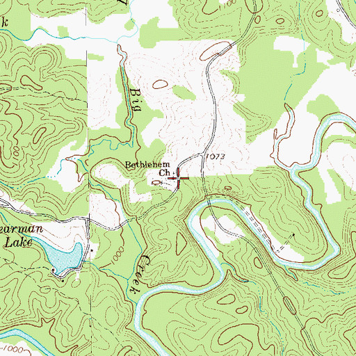 Topographic Map of Bethlehem Church, GA