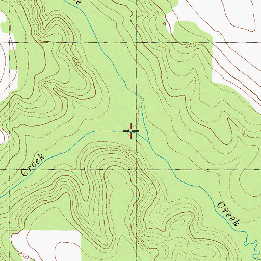 Topographic Map of Betts Mill Creek, GA