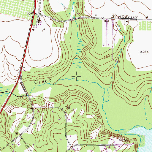Topographic Map of Beulah Branch, GA