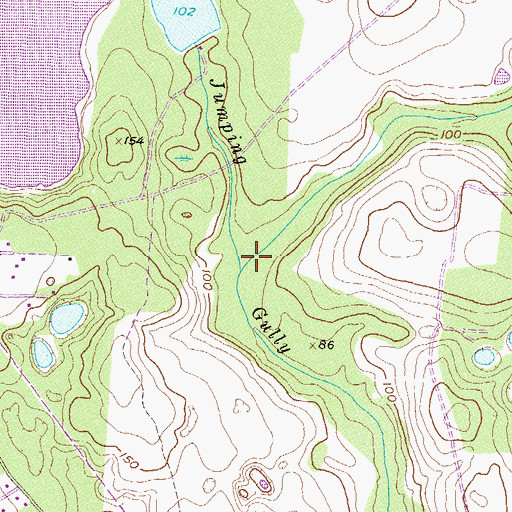 Topographic Map of Bevel Creek, GA