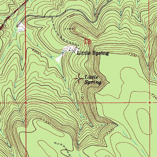 Topographic Map of Little Spring, AZ