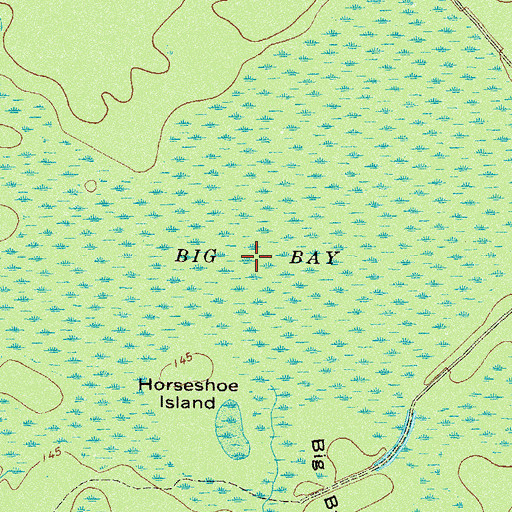 Topographic Map of Big Bay, GA