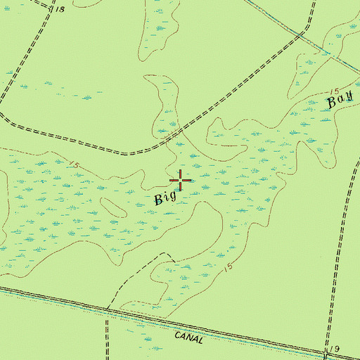 Topographic Map of Big Bay, GA