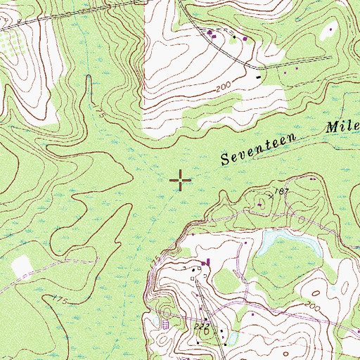Topographic Map of Big Branch, GA