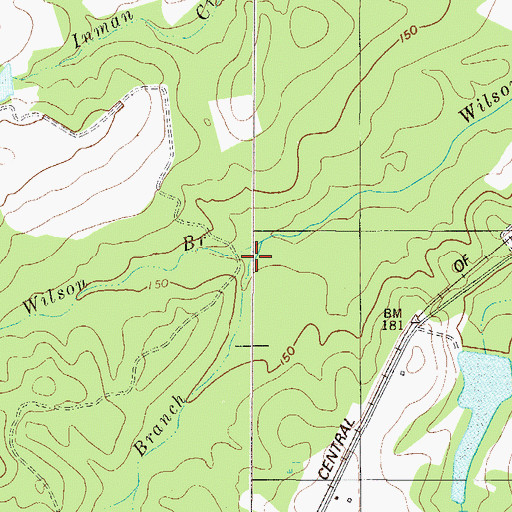 Topographic Map of Big Branch, GA
