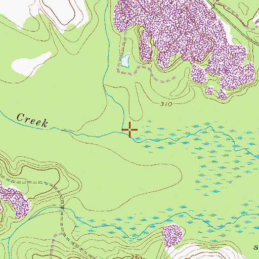 Topographic Map of Big Branch, GA