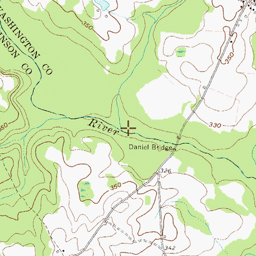 Topographic Map of Big Branch, GA