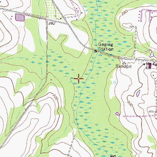 Topographic Map of Big Branch, GA