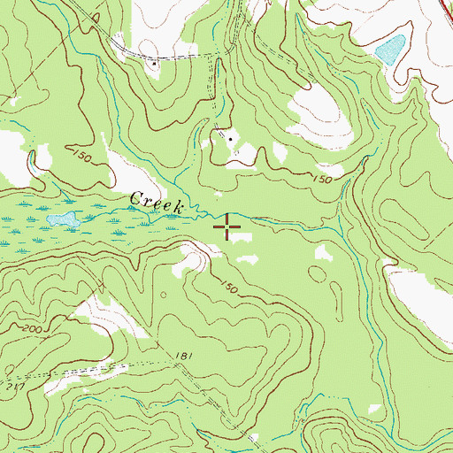 Topographic Map of Big Branch, GA