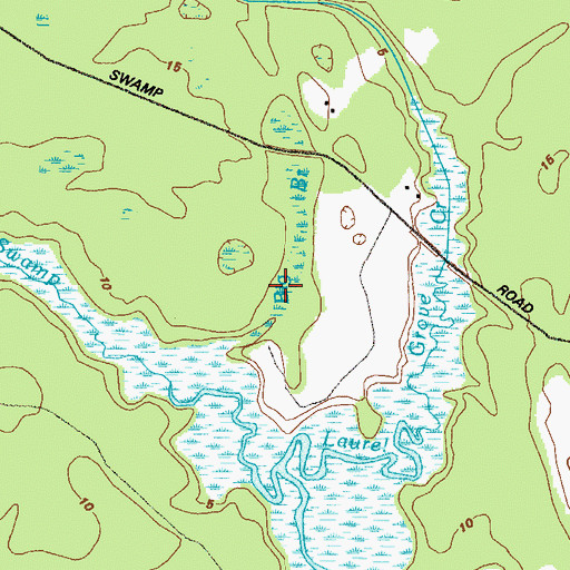 Topographic Map of Big Branch, GA