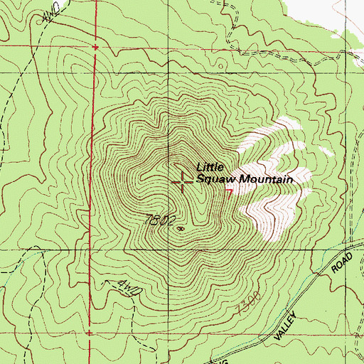 Topographic Map of Little Squaw Mountain, AZ