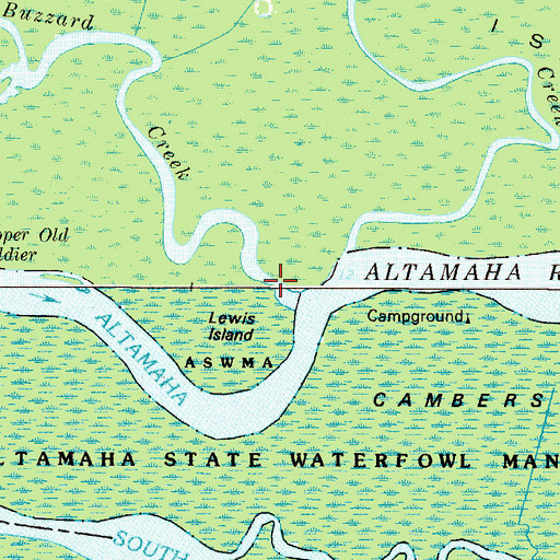 Topographic Map of Big Buzzard Creek, GA