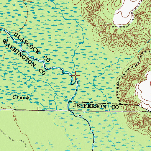Topographic Map of Big Creek, GA