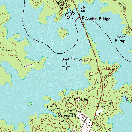 Topographic Map of Big Creek, GA