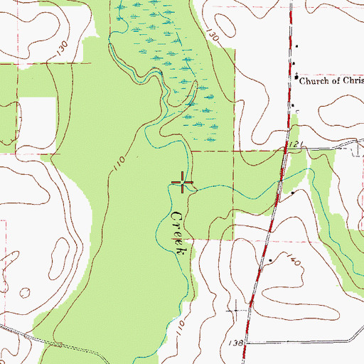 Topographic Map of Big Drain, GA