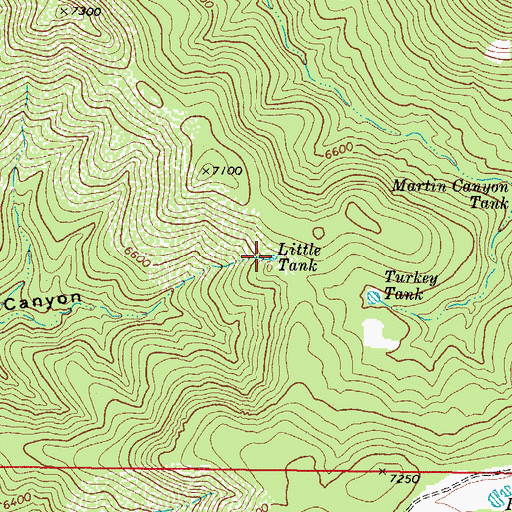 Topographic Map of Little Tank, AZ