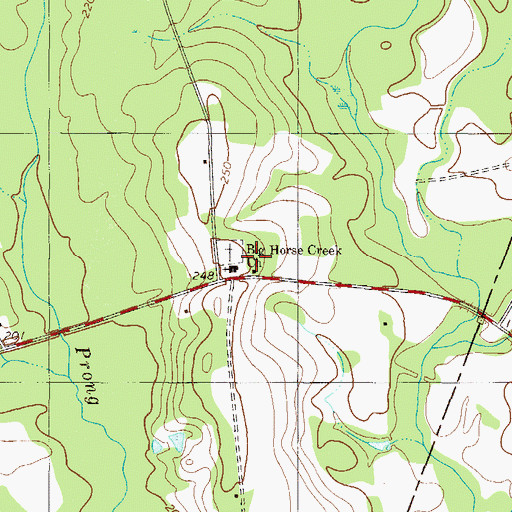 Topographic Map of Big Horse Creek Church, GA