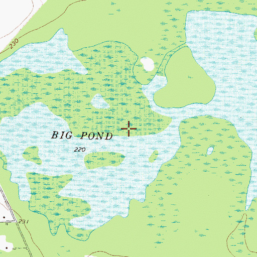 Topographic Map of Big Pond, GA