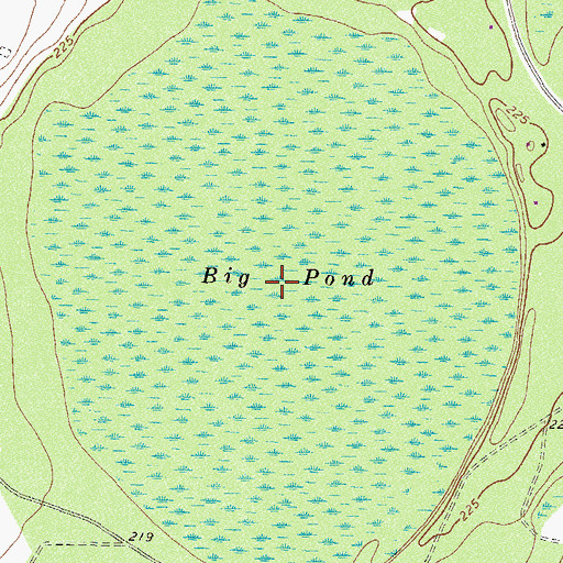 Topographic Map of Big Pond, GA