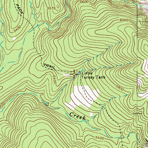 Topographic Map of Little Turkey Tank, AZ