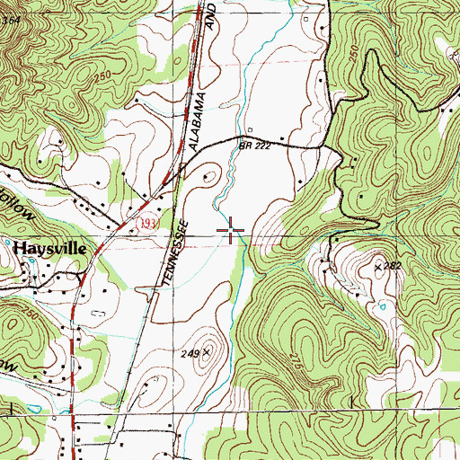 Topographic Map of Big Spring Branch, GA