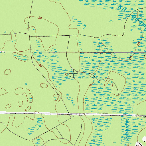 Topographic Map of Big Strand, GA