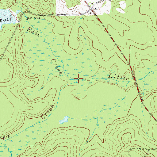 Topographic Map of Big Towaliga Creek, GA