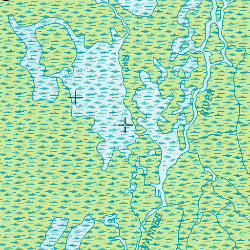 Topographic Map of Big Water Lake, GA
