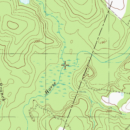 Topographic Map of Billy Branch, GA