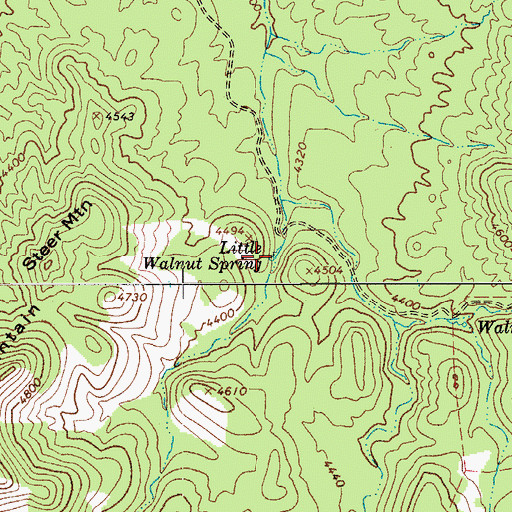 Topographic Map of Little Walnut Spring, AZ