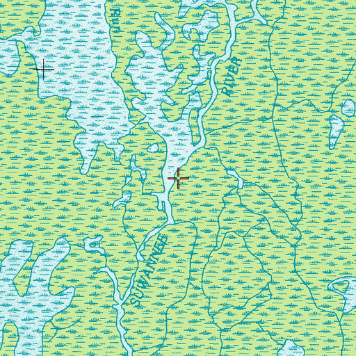 Topographic Map of Bird Wing Run, GA