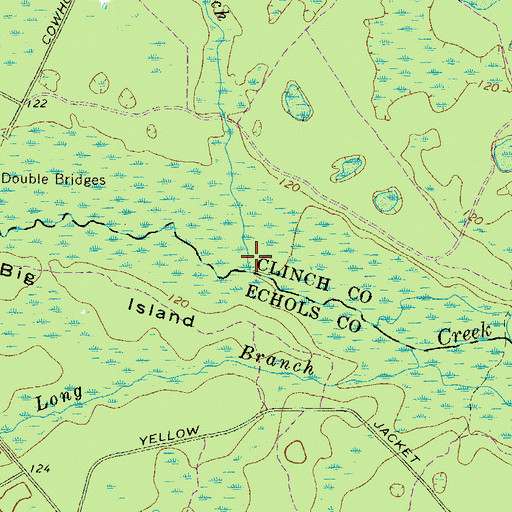 Topographic Map of Black Branch, GA