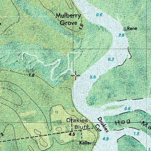 Topographic Map of Black Creek, GA