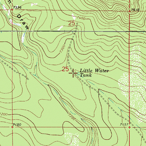 Topographic Map of Little Water Tank, AZ
