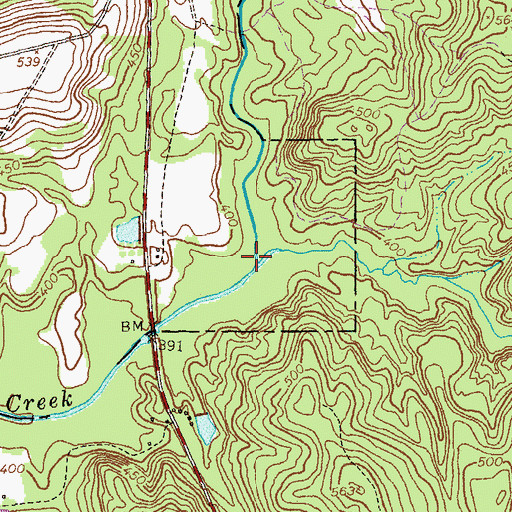 Topographic Map of Black Creek, GA