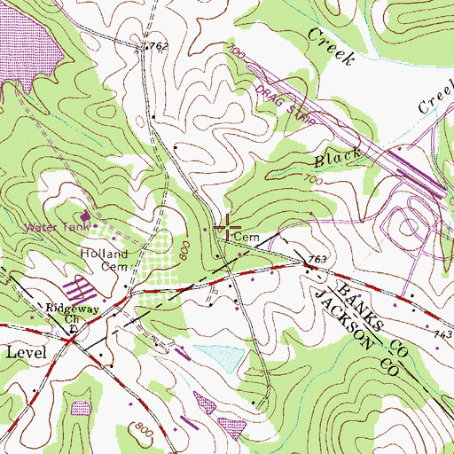 Topographic Map of Black Creek Church, GA