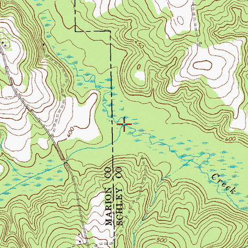 Topographic Map of Blackshear Branch, GA