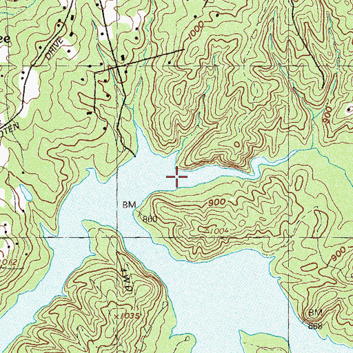 Topographic Map of Blankets Creek, GA