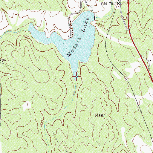 Topographic Map of Blount Creek, GA