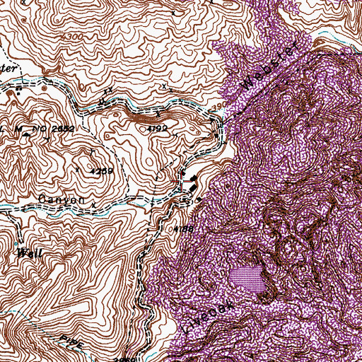 Topographic Map of Liveoak Shaft, AZ