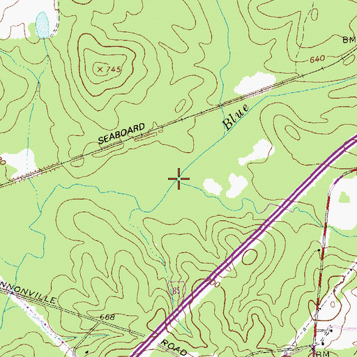 Topographic Map of Blue John Creek, GA