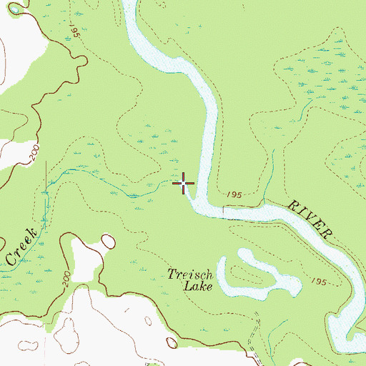 Topographic Map of Bluff Creek, GA