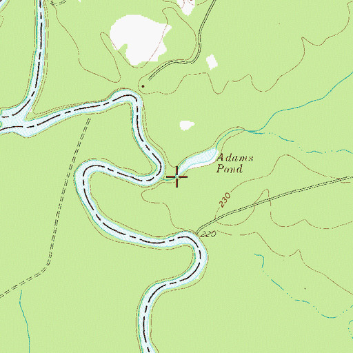 Topographic Map of Bluff Creek, GA